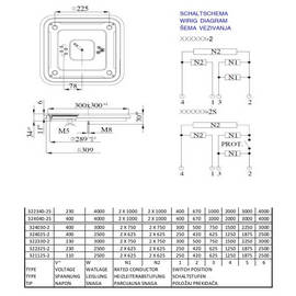 Схема подключения квадратной конфорки для электроплиты 300х300 мм